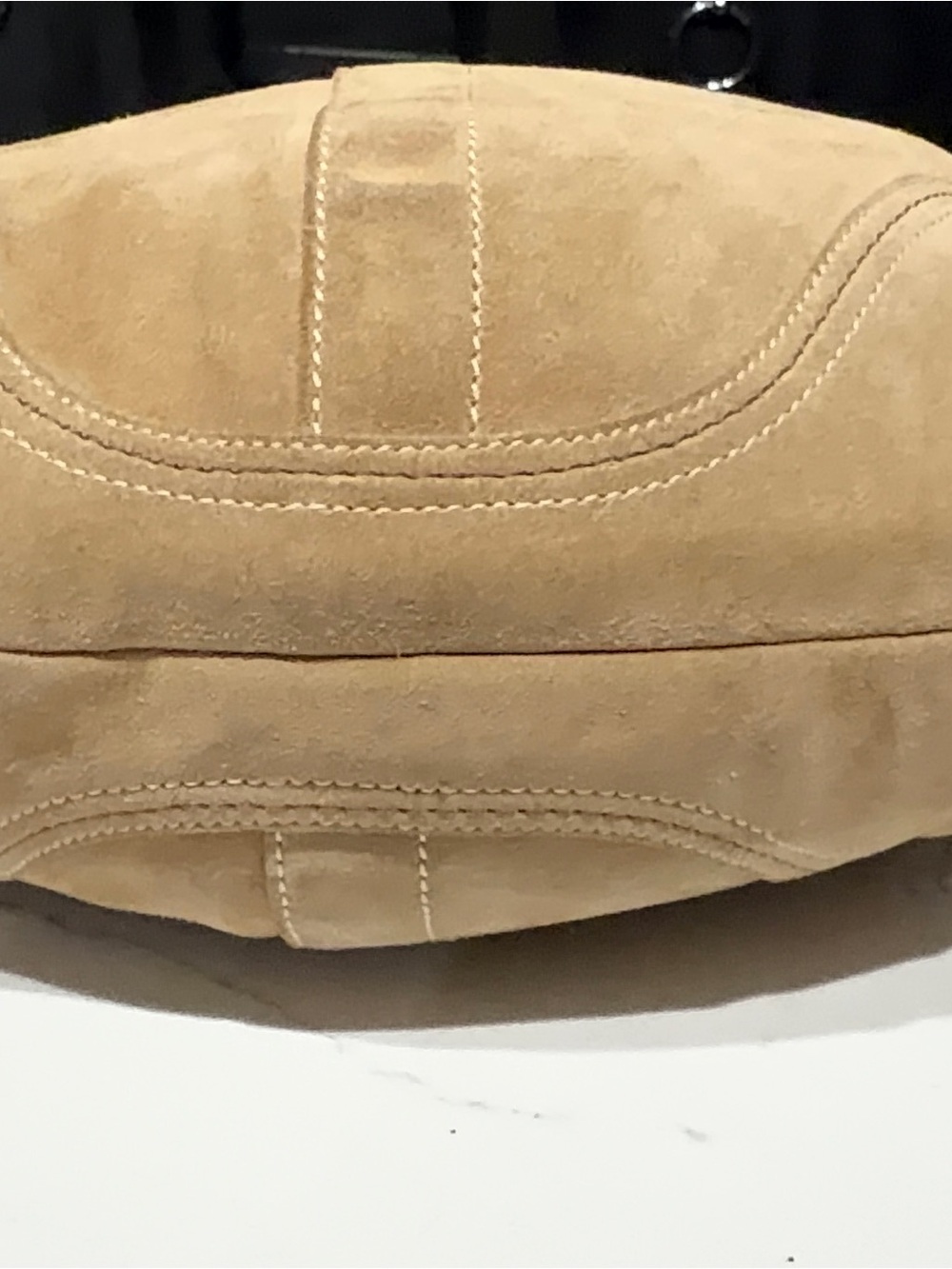 Coach Suede Hobo Bag in Light Tan with Gold Hardware - Picture 9 of 11